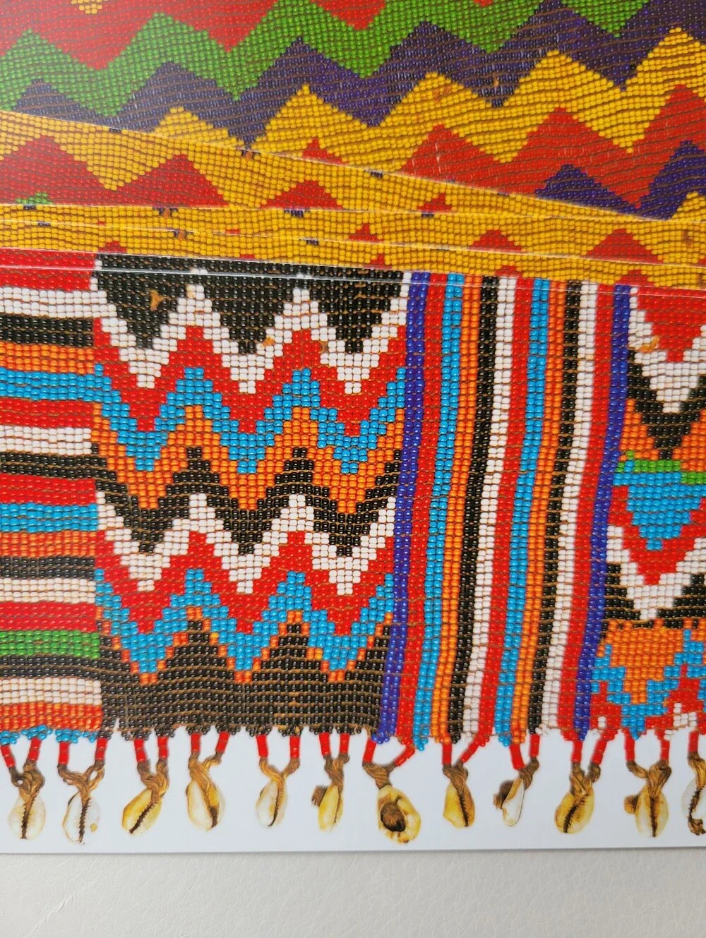African Beadwork Notecards (10) Imagery of Kirdi artisan colorful beaded aprons